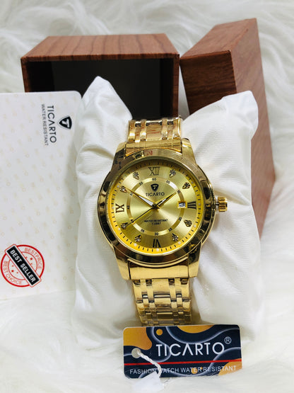 Ticarto Round Dial - Premium Edition T2887 - Golden