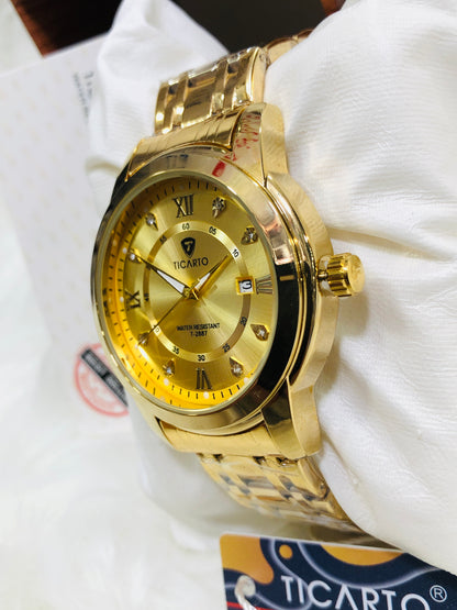 Ticarto Round Dial - Premium Edition T2887 - Golden