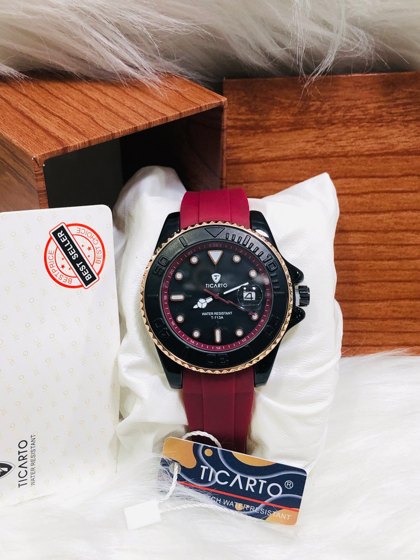 Ticarto Silicone Strap - T713A - Red