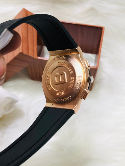 Hublot Imperion Royal - Premium Silicone Black Strap - Silver