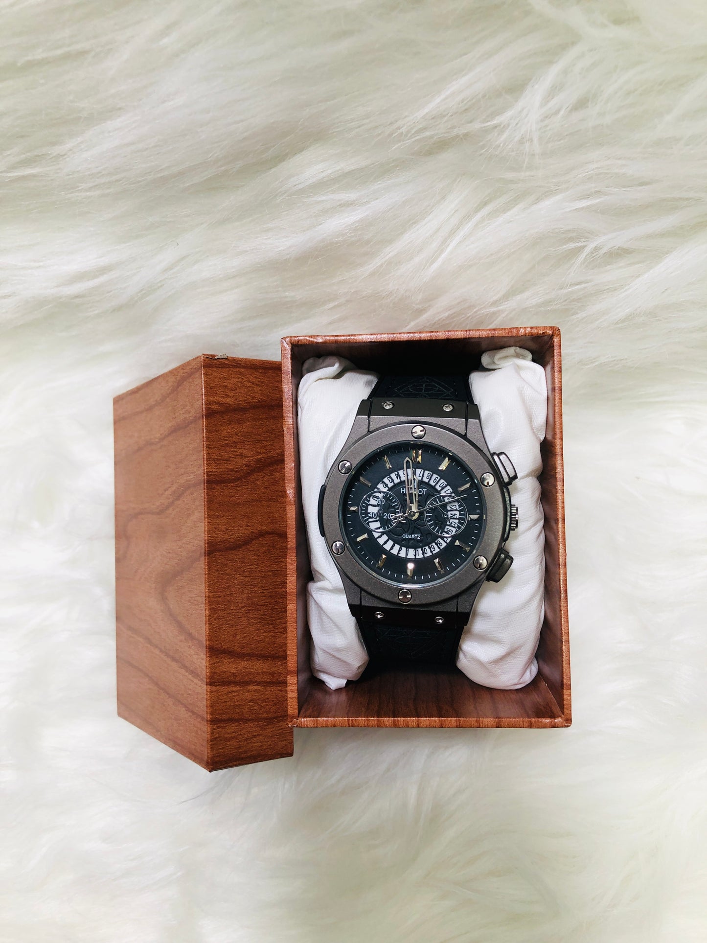 Hublot Imperion Royal - Premium Silicone Black Strap - Black