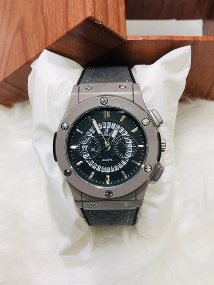 Hublot Imperion Royal - Premium Silicone Black Strap - Silver