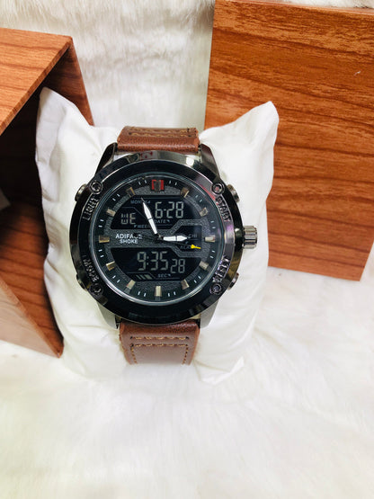 EDF-3689 Dual Time ( Analog & Digital ) Straps Watch