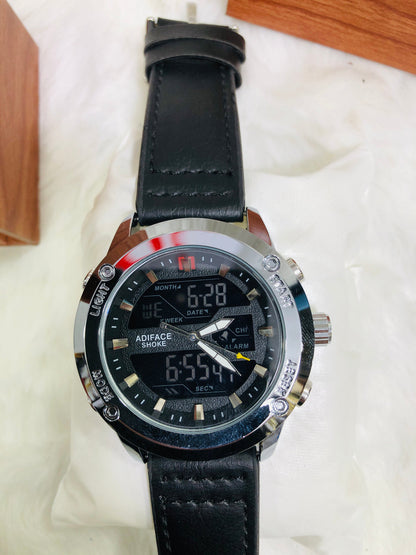 EDF-3689 Dual Time ( Analog & Digital ) Straps Watch