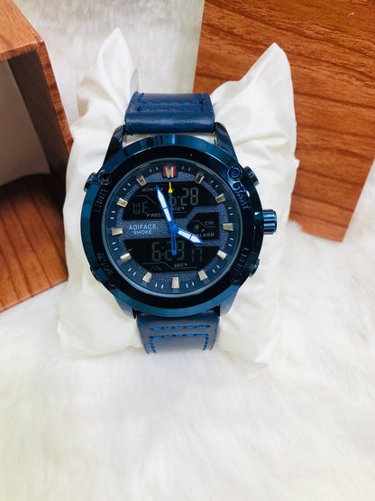 EDF-3689 Dual Time ( Analog & Digital ) Straps Watch